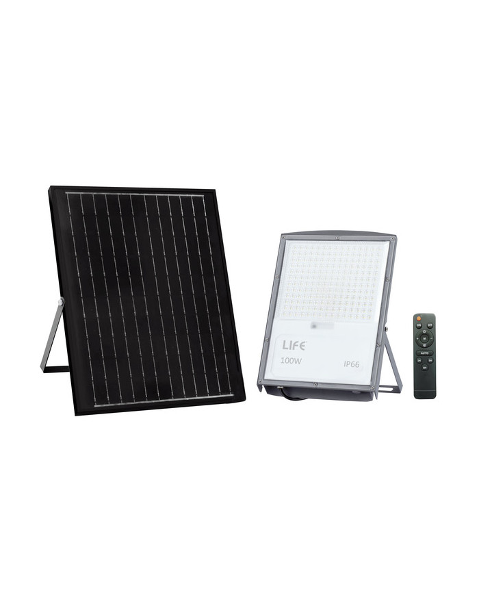 FARO A LED CON PANNELLO SOLARE 100W 4000K IP66