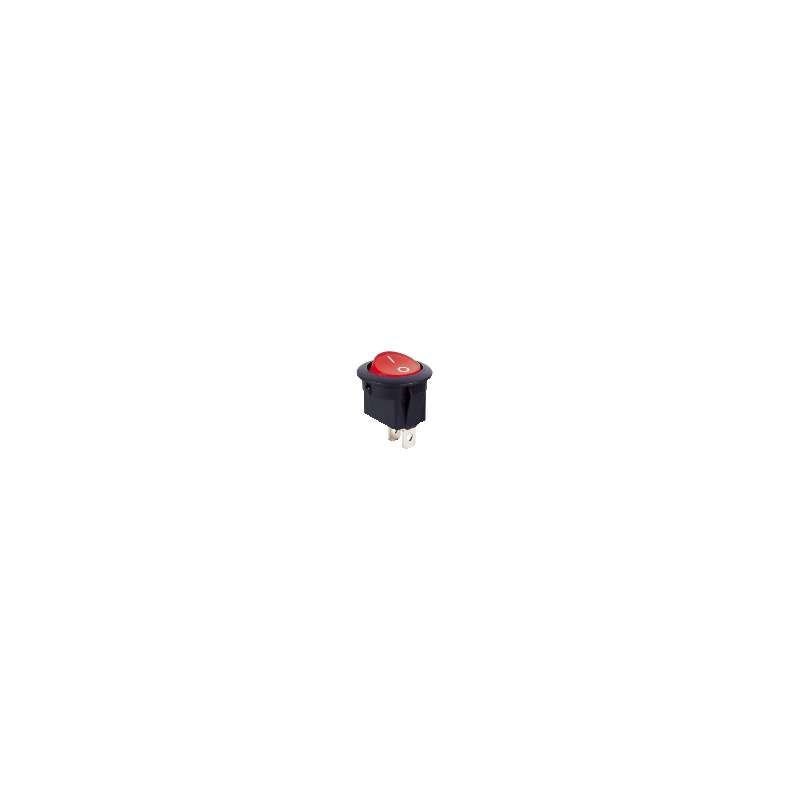 INTERRUTTORE UNIPOLARE 250VAC ROSSO TONDO