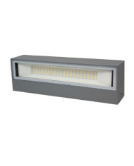 APPLIQUE LED DA ESTERNO 16W 3200K LUCE NATURALE 22CM RETTANGOLARE  GRIGIO