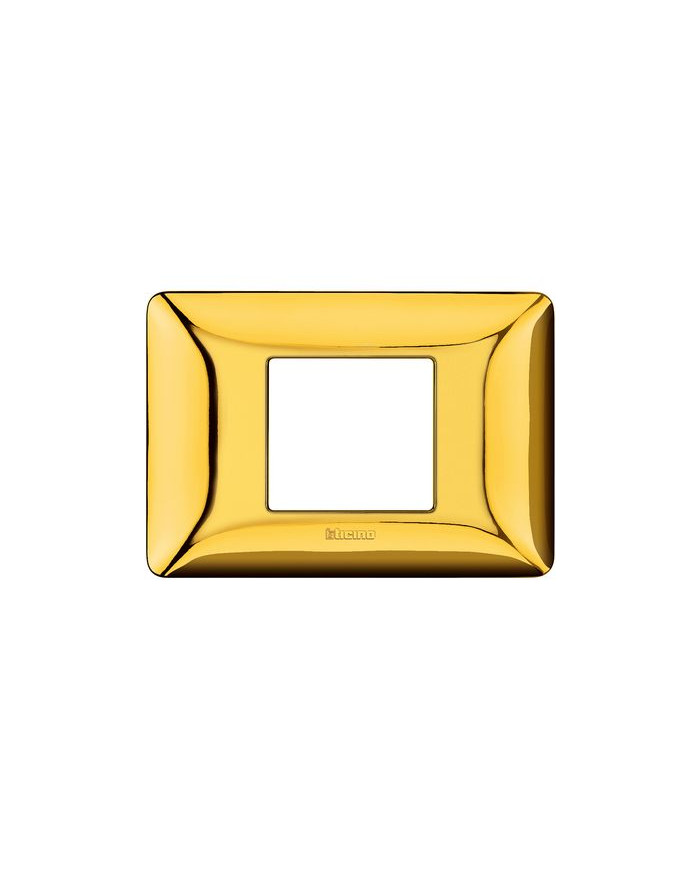 PLACCA 2 MODULI CENTRATI ORO LUCIDO MATIX