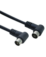 CAVO ANTENNA TV SPINA/PRESA A PIPA 2,5 MT NERO