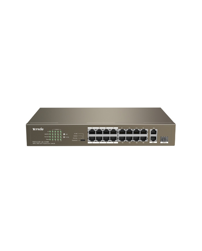 SWITCH DI RETE 10/100 POE 16 PORTE+2 PORTE GIGABIT
