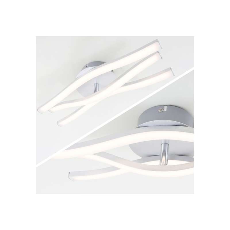 APPLIQUE LED DA PARETE 18W ALLUMINIO BIANCO CALDO