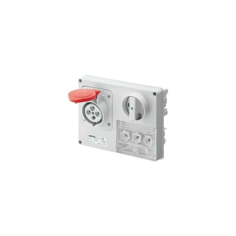PRESA INTERBLOCCATA ORIZZONTALE 3P+T 16A 380-415V