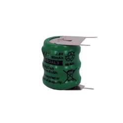 BATTERIA BOTTONE 3,6V 80MAH RICARICABILE NI-MH