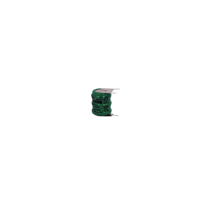 BATTERIA BOTTONE 3,6V 80MAH RICARICABILE NI-MH