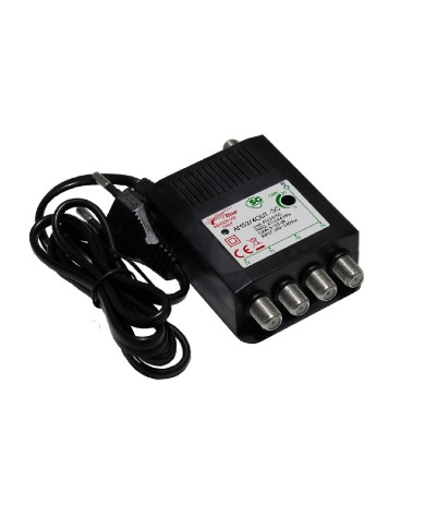 AMPLIFICATORE DA INTERNO UHF+VHF 20DB 4OUT