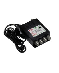 AMPLIFICATORE DA INTERNO UHF+VHF 20DB 4OUT REGOLAZIONE SEPARATA ATTACCO F CON FILTRO 5