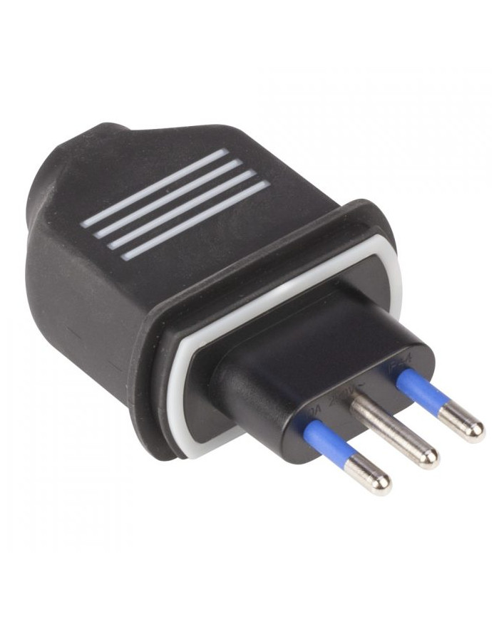 SPINA ELETTRICA IN GOMMA 16A 2P+T IP44