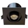 PUNTO LUCE DA INCASSO ESTRAIBILE 6W IP20 600LM QUADRATO NERO 3000K/4200K/6500K