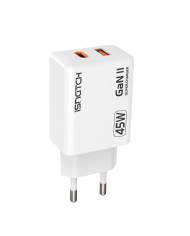 ALIMENTATORE USB TYPE-C PD + USB QC 3A 45W GAN