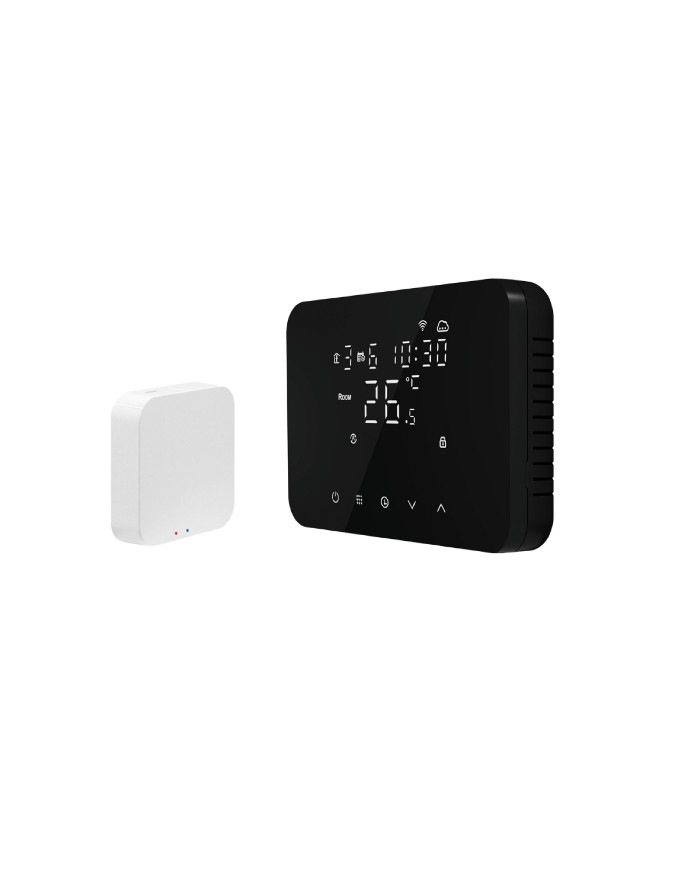 TERMOSTATO SMART A BATTERIE SOFT TOUCH NERO