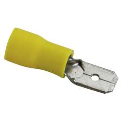 FASTON MASCHIO 6,3MM ISOL. GIALLO