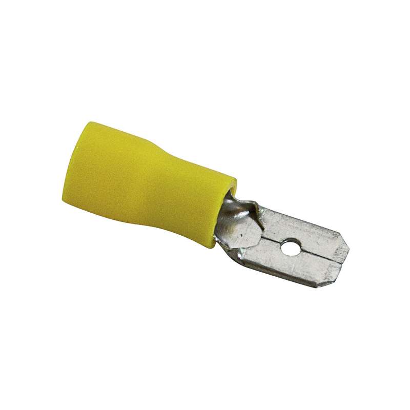 FASTON MASCHIO 6,3MM ISOL. GIALLO