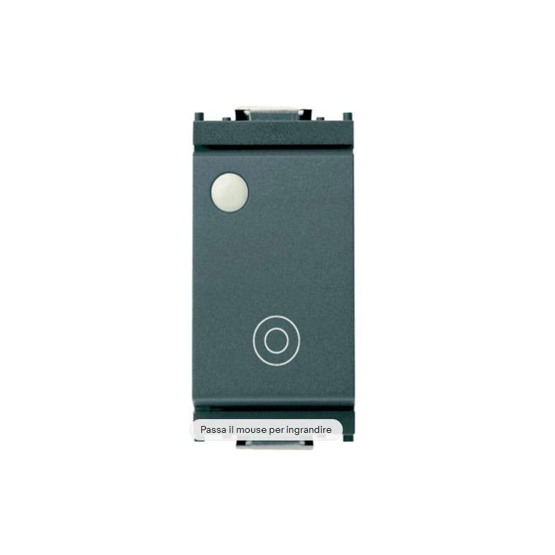 PULSANTE 1PNO 10A LUMINOSO GRIGIO