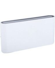 APPLIQUE A LED SLIM 2X6W IP54 220V BIANCO IP54 TRICOLOR 175X90X29 IN ALLUMINIO