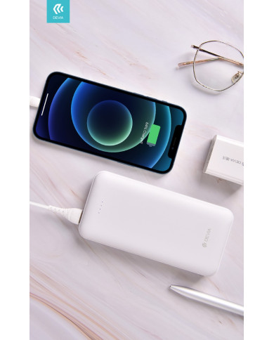 POWER BANK 20000MAH 5V 2.1A  2 PORTE USB BIANCO