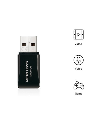 ADATTATORE MINI WIRELESS N300 USB MW300UM