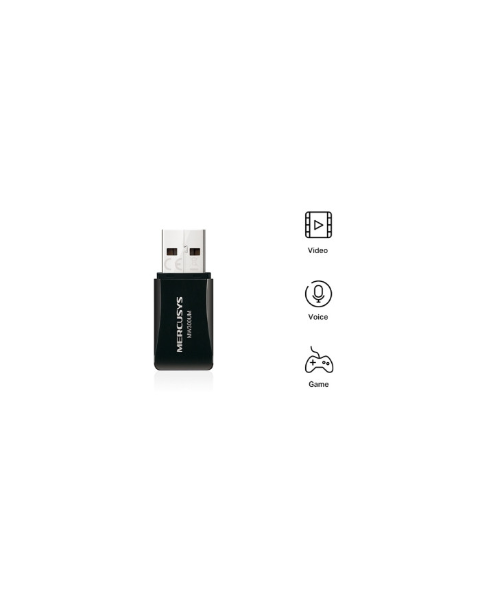 ADATTATORE MINI WIRELESS N300 USB MW300UM