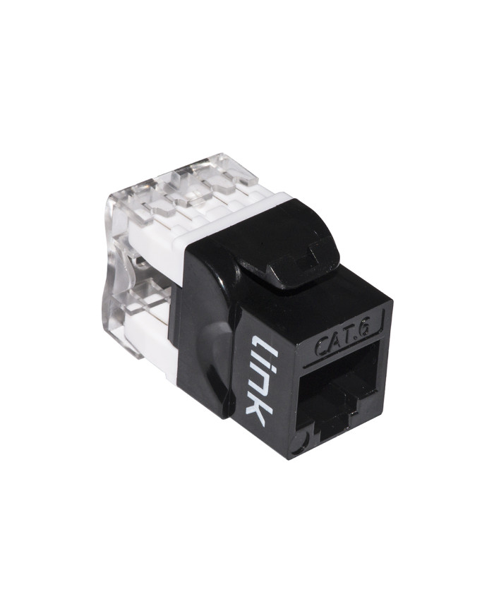 PRESA MODULARE RJ45 KEYSTONE CAT6 UTP NERO
