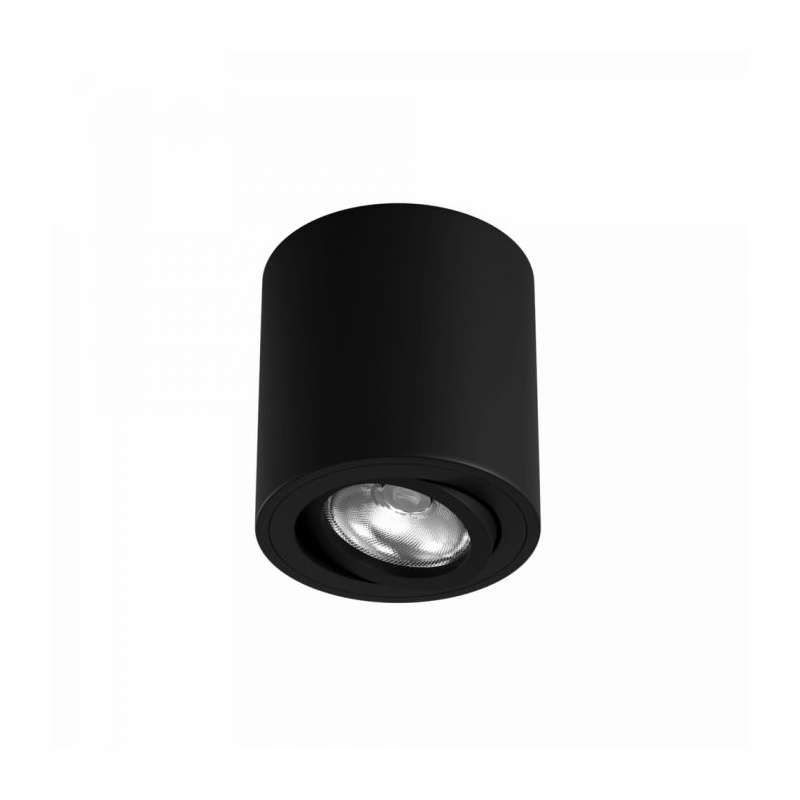 APPLIQUE DA SOFFITTO ROTONDO NERO GU10