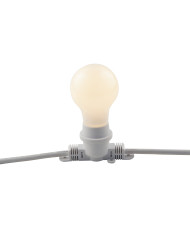 CATENA PORTALAMPADE IP44 E27 BIANCO CON 10 PORTALAMPADE
