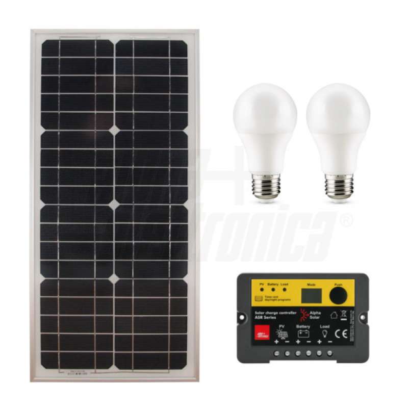 KIT PANNELLO SOLARE FOTOVOLTAICO 27W 12V