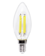 LAMPADA LED CANDELA TRASPARENTE E14 7W 4000K