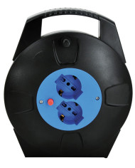 PROLUNGA ELETTRICA AVVOLGIBILE 5MT+2 PRESE 10/16A