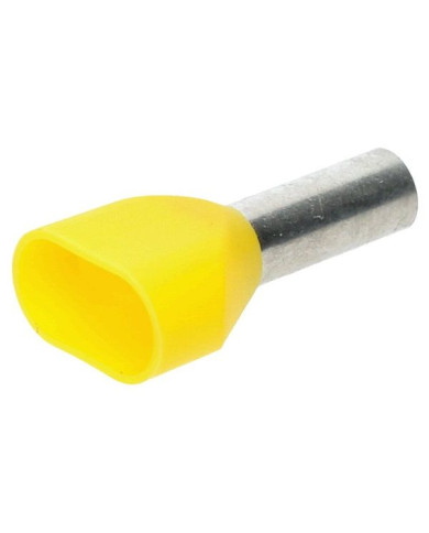 PUNTALINO DOPPIO SEZ. 6MM GIALLO 100PZ..