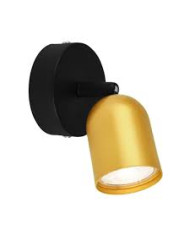 FARETTO DA PARETE CON GU10 ORIENTABILE NERO E ORO
