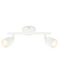 BARRA CON 2 FARETTI SPOT GU10 BIANCO 27,5 x 8 x 10 cm