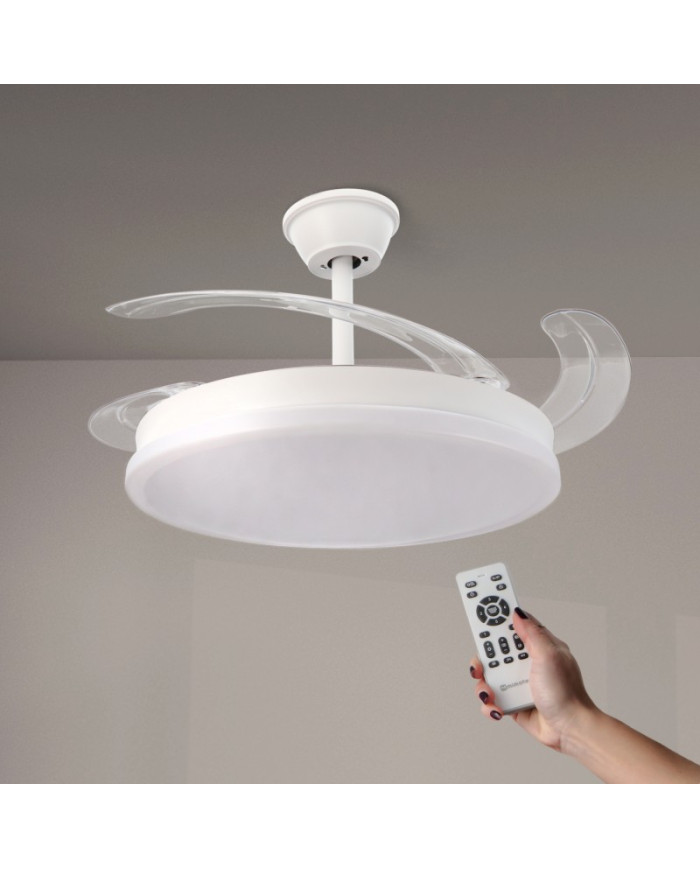 VENTILATORE DA SOFFITTO OTAH LED BIANCO 107CM 70W
