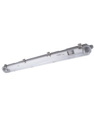 PLAFONIERA PER NEON A LED SLIM 1X120CM IP65 ALIM.DIRETTA 220VAC 129.5X6.7X6.5CM