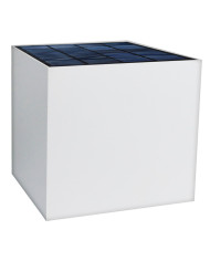 APPLIQUE A LED QUADRATO CON PANNELLO SOLARE 4000K 2.7W BATT. 3.7V 2.6AH LI-ION 150X150X150MM BIANCO