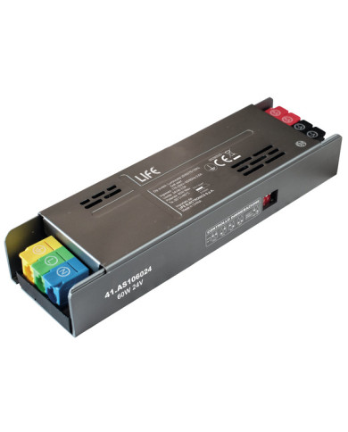 ALIMENTATORE METALLICO SLIM 24V 60W