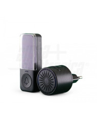 CAMPANELLO WIRELESS NERO CON PULSANTE