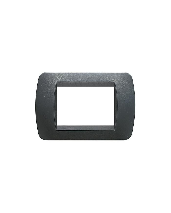 PLACCA BTICINO LIVING INT. 2 POSTI ACCIAIO SCURO