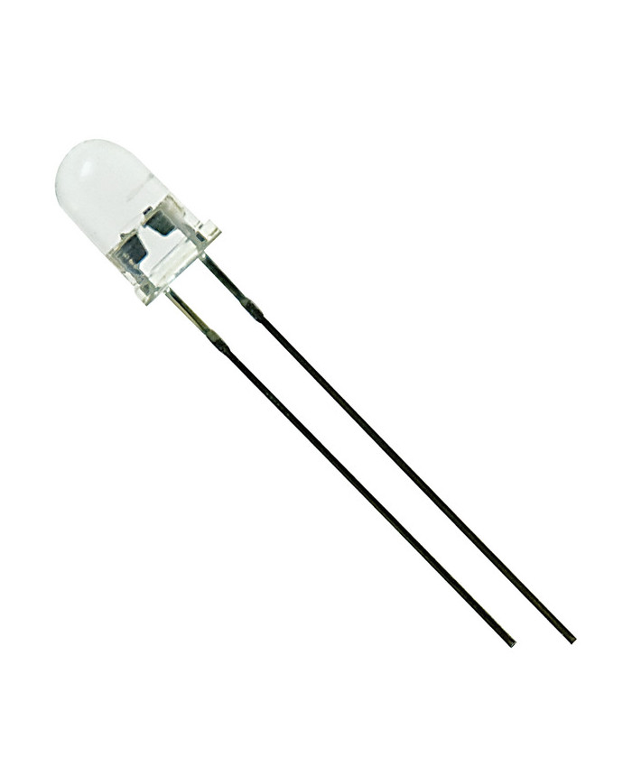 LED 5MM BIANCO TRASPARENTE 20° 80MCD