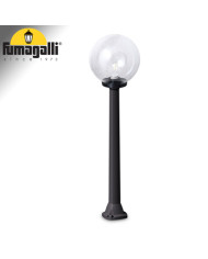 LAMPIONE DA GIARDINO NERO 100CM GLOBO TRASPARENTE E27 FUMAGALLI