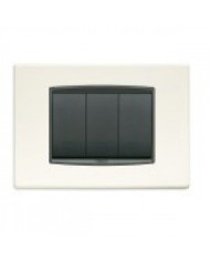 PLACCA CLASSIC 3 MODULI BIANCO ARTICO VIMAR EIKON