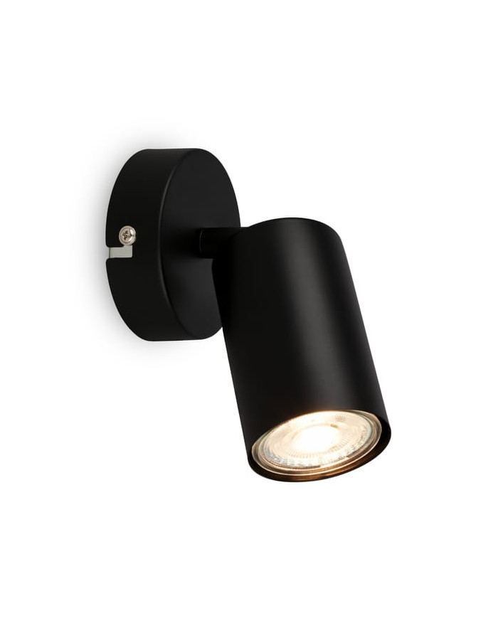 FARETTO DA PARETE CON GU10 ORIENTABILE NERO