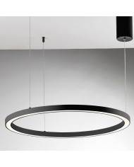 SOSPENSIONE LED-HOOP NERA 40W 6000LM CCT 80X80X150