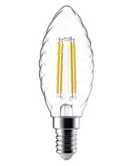 LAMPADA LED TORTIGLIONE E14 4.5W LUCE CALDA TRASPARENTE