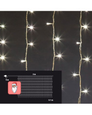 TENDA LED 192 LED 3X1 MT LUCE CALDA IP44 PROLUNGABILE