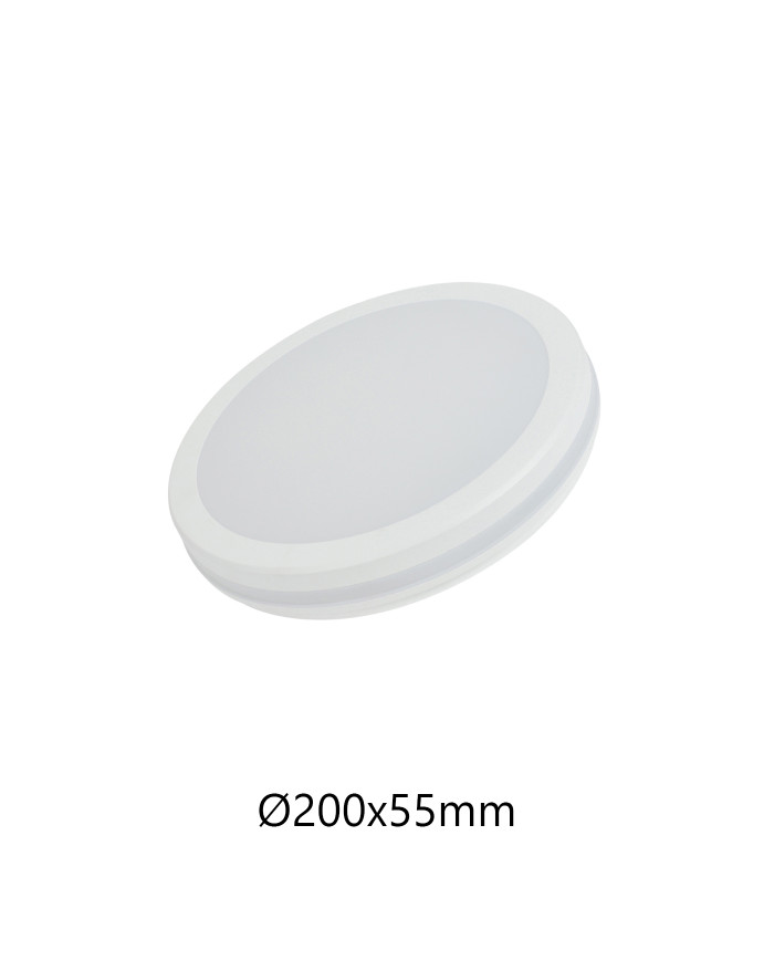 PLAFONIERA LED ROTONDA IP54 15W CCT BIANCO