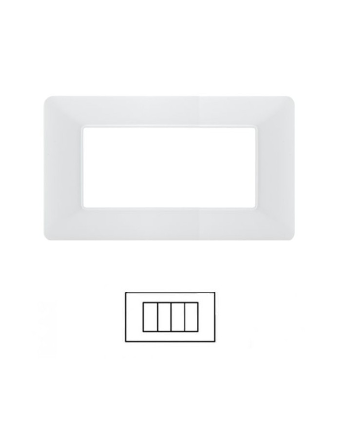 PLACCA 4P BIANCA MATIX COMPATIBILE