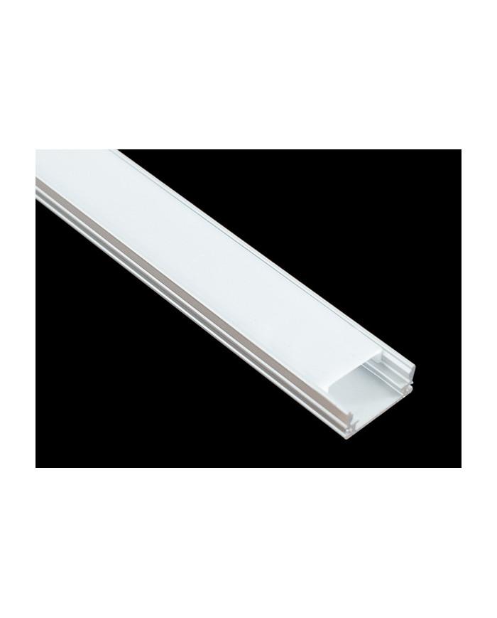 KIT PROFILO IN ALLUMINIO 2M DA PARETE INC.12MM