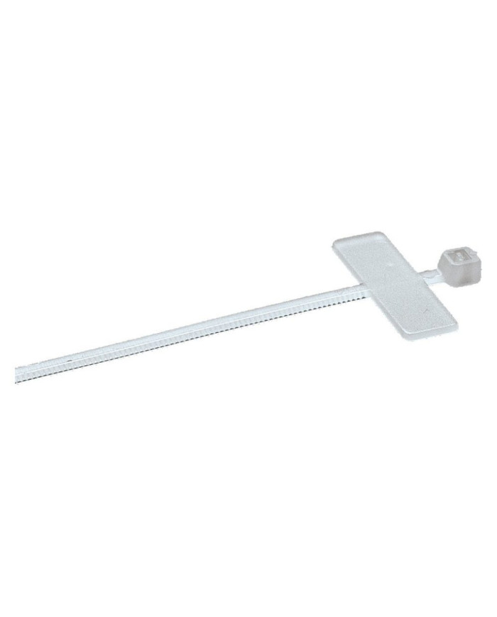FASCETTA CON TARGHETTA 2.5X200 TRASPARENTE