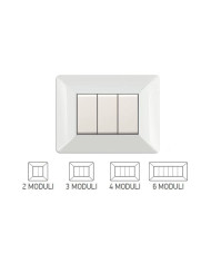 PLACCA 2P BIANCA MATIX COMPATIBILE